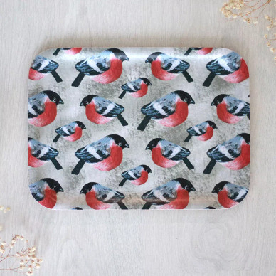 TARJOTIN, PÖRRIS-PUNATULKKU, 20x27cm