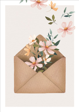 POSTIKORTTI A6, Kukkakirjekuori