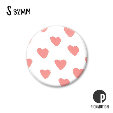 JÄÄKAAPPIMAGNEETTI, Vaaleanpunaiset sydämet,32 mm