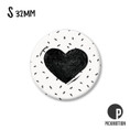 JÄÄKAAPPIMAGNEETTI, Musta sydän 32 mm