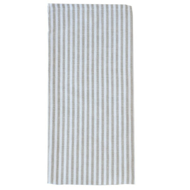 KEITTIÖPYYHELIINA, BEIGE-VALKORAITAINEN 50x70 cm