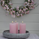 HUURRE KYNTTILÄ, VAALEANPUNAINEN 15 cm