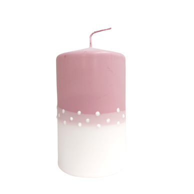 PÖYTÄKYNTTILÄ, ROOSA HELMIKRANSSI 12 cm