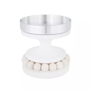 RUUSTINNA KYNTTILÄNJALKA, VALKOINEN, 13 cm