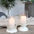 JALALLINEN KYNTTILÄLYHTY, LEHTIKORISTEET 15 cm