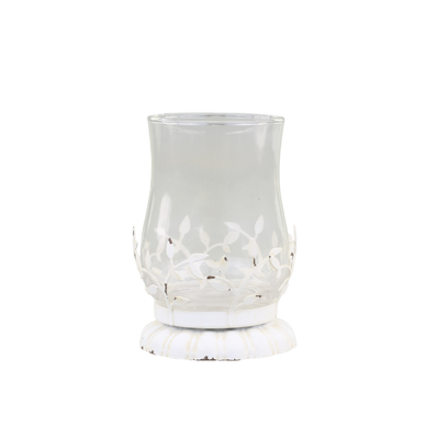 JALALLINEN KYNTTILÄLYHTY, LEHTIKORISTEET 15 cm