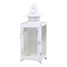 KYNTTILÄLYHTY, ANTIIKIN KERMANVALKOINEN 39 cm