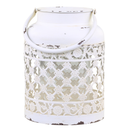 HURRIKAANILYHTY METALLIA, ANTIIKIN KERMANVALKOINEN 21cm