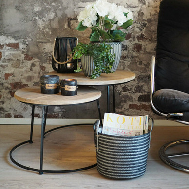 JUUTTIKORI, MUSTA-HARMAA Ø 30 cm