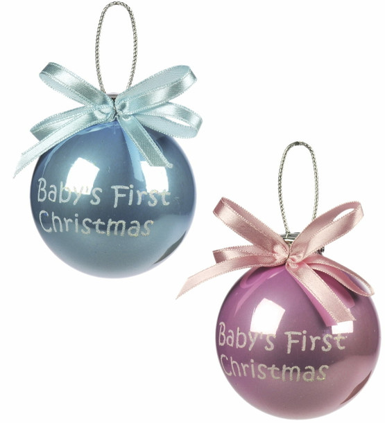 LASIPALLO, BABY´S 1ST CHRISTMAS 6,5 cm, 2 erilaista