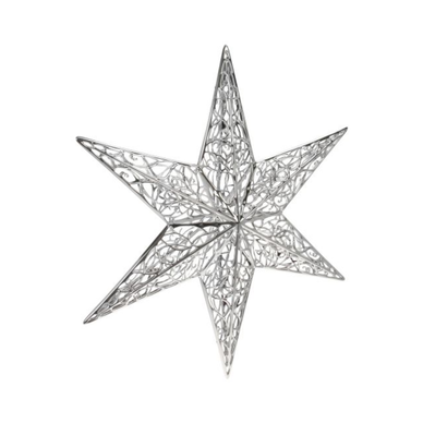 FILIGRAANITÄHTI 3D, KIRKAS HOPEA 35 cm