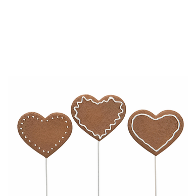 PIPARKAKKUSYDÄN KORISTETIKKU 5,5 cm, 3 erilaista