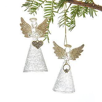 RIPUSTETTAVA LASIENKELI KULTASIIVET 9 cm, 2 erilaista 