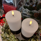 LED-PÖYTÄKYNTTILÄ, VALKOINEN 15 cm