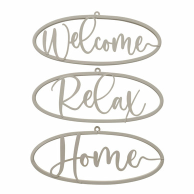 METALLINEN HARMAA TEKSTIKYLTTI 39 CM, 3 ERILAISTA MALLIA