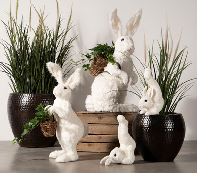 VALKOINEN KANI KORI SELÄSSÄÄN, 30x43x90 cm