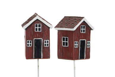 MÖKKI KORISTETIKKU, PUNAINEN 4,5x7 cm