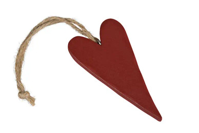 PUUSYDÄN VIININPUNAINEN, ROIKKUVA 9x5 cm