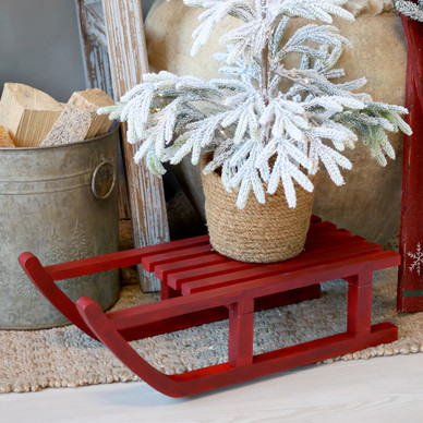 PUINEN KORISTEKELKKA, PUNAINEN 38x18x10 cm