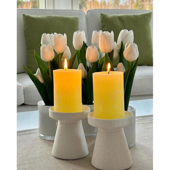 HUURRE KYNTTILÄ, VAALEANKELTAINEN, 15 cm