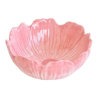 KERAAMINEN KUKKAKULHO, VAALEANPUNA-VALKOINEN 12,5x5 cm