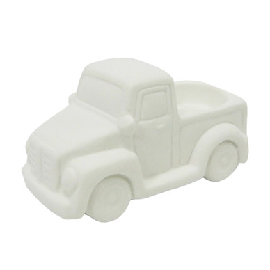 AUTO KYNTTILÄTELINE, VALKOINEN KERAAMINEN 13x6,5x7 cm