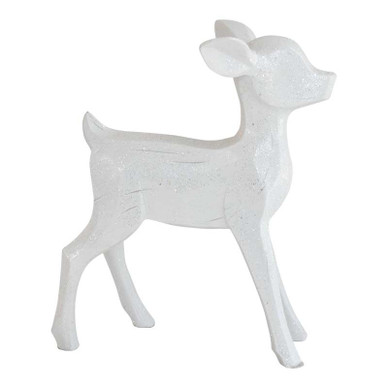 VALKOINEN BAMBI, HOPEAKIMALLE 12x5x15 cm