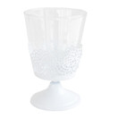 JALALLINEN KYNTTILÄLYHTY, PITSIKORISTE VALKOINEN 17 cm