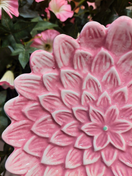 KERAAMINEN KUKKA-ALUSTA, VAALEANPUNA-VALKOINEN 16,5 cm