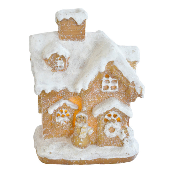 TALO LED-VALOLLA JA KIMALTEELLA, RUSKEA 10x8x14 cm