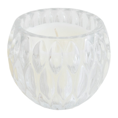 KYNTTILÄ VALKOINEN, LASIRUUKKU 12 cm