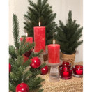 KYNTTILÄNJALKA, LASIA, PYSTYRAITAKUVIO 10x10x7,5 cm