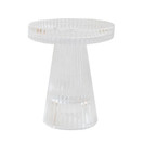 KYNTTILÄNJALKA, LASIA, PYSTYRAITAKUVIO 10x10x11,5 cm