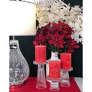 KYNTTILÄNJALKA, LASIA, PYSTYRAITAKUVIO 10x10x7,5 cm