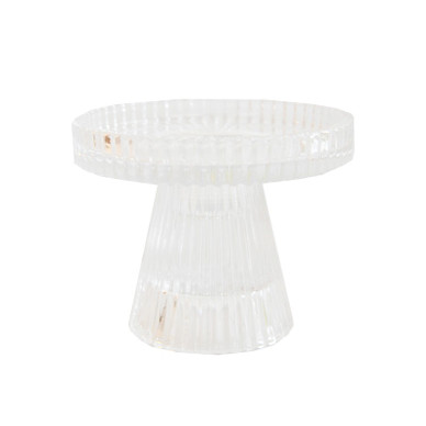 KYNTTILÄNJALKA, LASIA, PYSTYRAITAKUVIO 10x10x7,5 cm