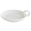 KYNTTILÄALUSTA, VALKOINEN KERAAMINEN 14 cm