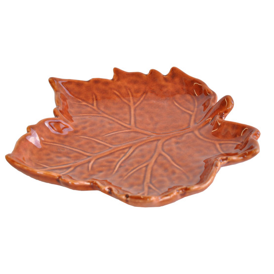 VAAHTERANLEHTI-LAUTANEN KERAAMINEN, TERRACOTTA 19x18x3,5 cm