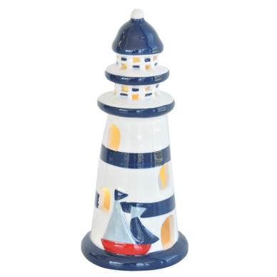 TALOLYHTY MAJAKKA LED, MINI SINI-VALKOINEN 6,5x14,5 cm