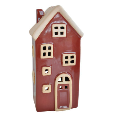 TALOLYHTY BEIGE-PUNAINEN 9,5x8,5x20 cm