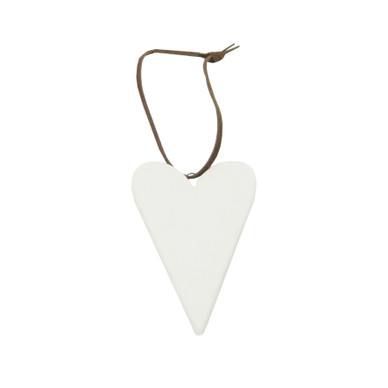 SYDÄNKORISTE, VALKOINEN KERAAMINEN 5x0,5x7,5 cm