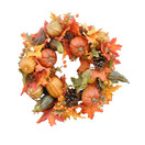 ISO SYYSKRANSSI KORISTEILLA JA LEHDILLÄ,  Ø 56 cm