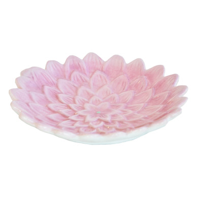 KERAAMINEN KUKKA-ALUSTA, VAALEANPUNA-VALKOINEN 16,5 cm