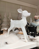 VALKOINEN BAMBI, HOPEAKIMALLE 12x5x15 cm