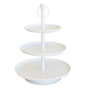 3-KERROSTARJOTIN VALKOINEN, METALLIA 28x28x33 cm