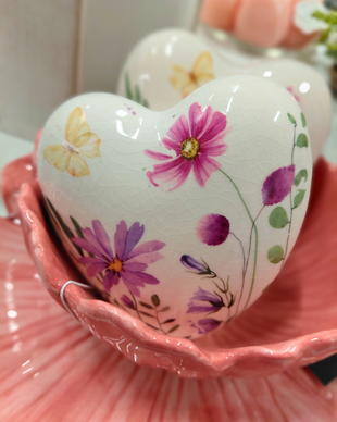 KORISTESYDÄN POSLIINIA, KUKKAKUVIO 8,5x8,5x4,5 cm