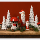 KUUSI KERAAMINEN, VALKOINEN LUMIKIMALLE 15x7 cm