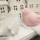 LINTU, KERAAMINEN, lajitelma 13x8x9 cm