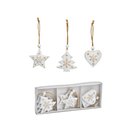 KUUSENKORISTE VALKOINEN, METALLIA LAJITELMA 5 cm