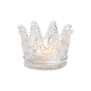 KRUUNU LÄMPÖKYNTTILÄKUPPI, LASINEN 8x5x8 cm