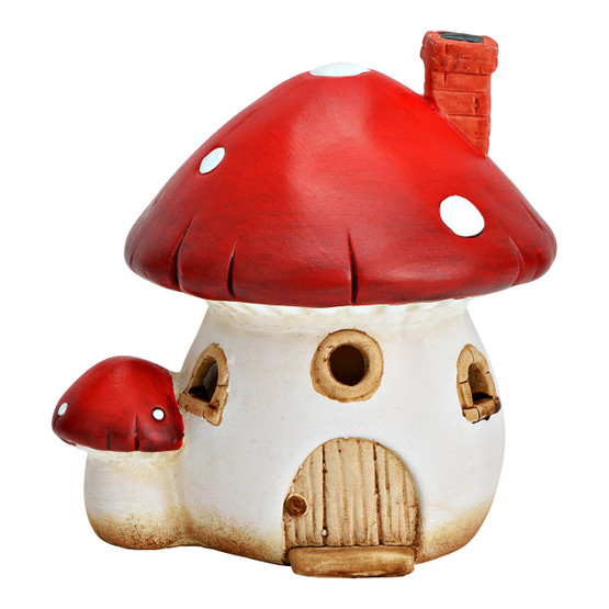 LED-KÄRPÄSSIENITALO, KERAAMINEN 12x12x10 cm